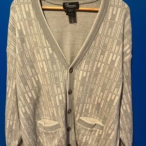 Vintage Tosani Gray Patterned cardigan